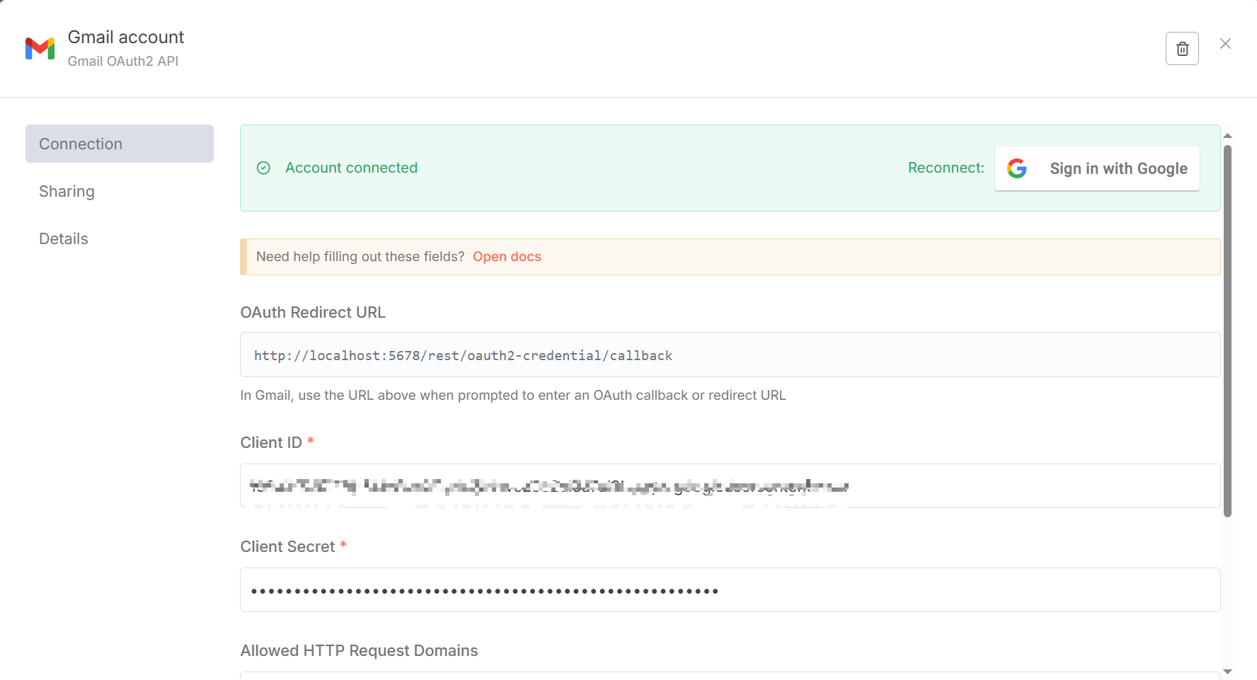 图 5.58 Gmail账号加载成功图