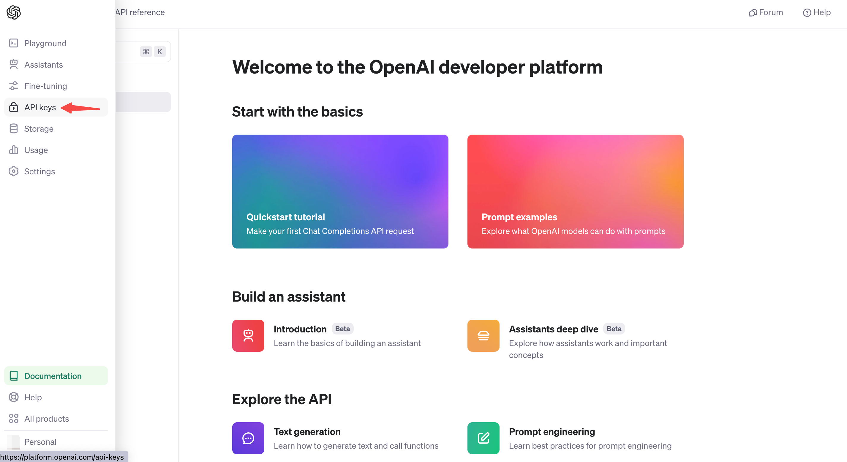 OpenAI 获取 API key